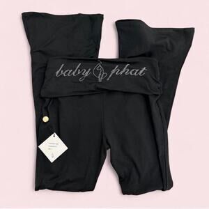baby phat size m yoga pants black flare